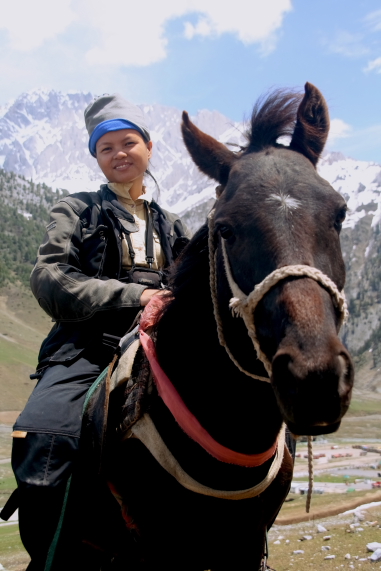 9 jane on a pony in sonamarg.JPG